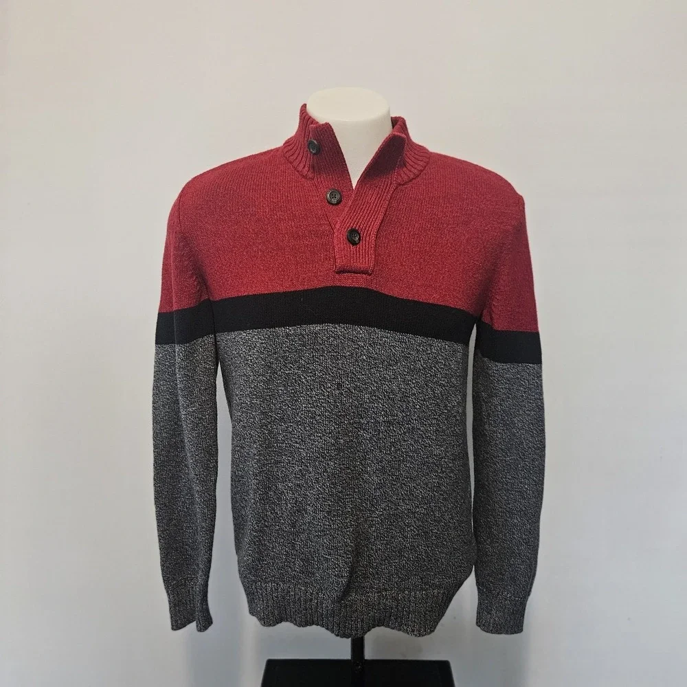 American Eagle Outfitters Seriously Soft Men's 1/4 Button Up Sweater 5% Wool M